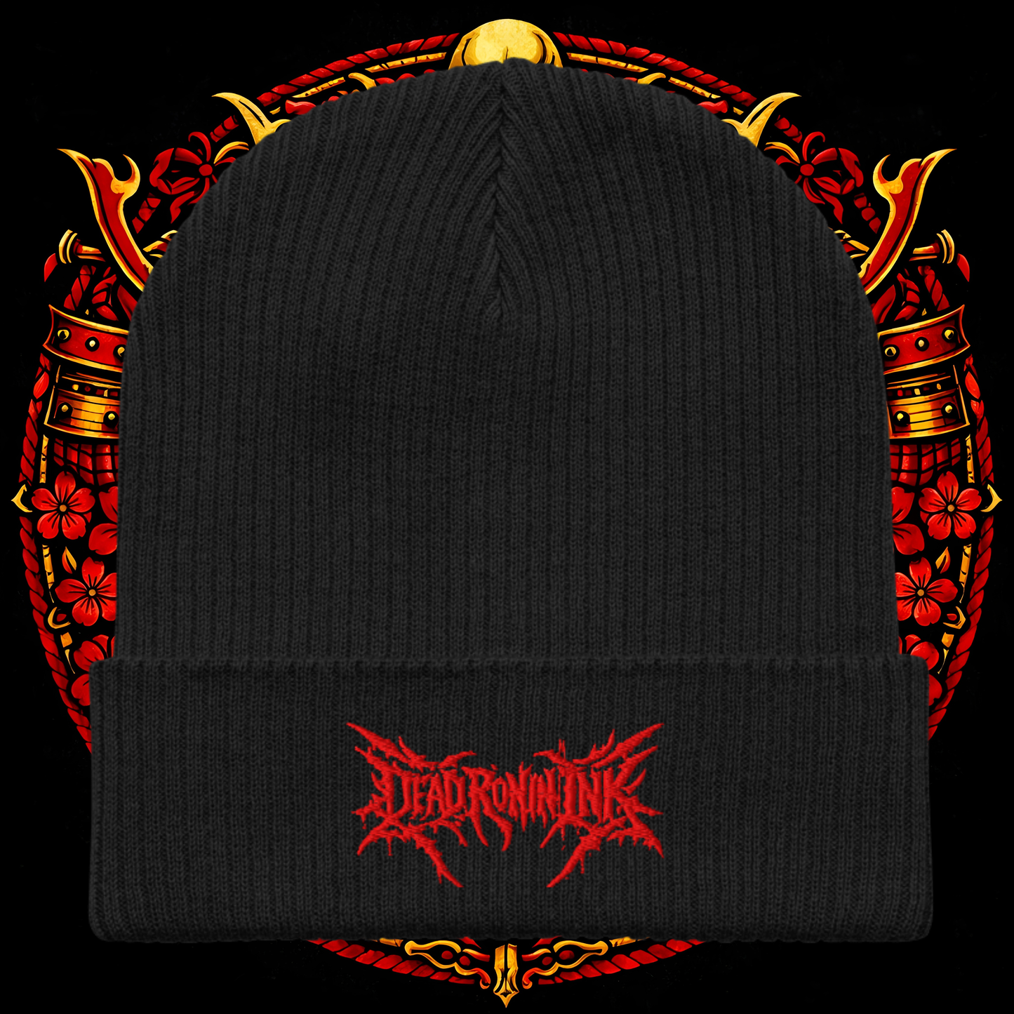 Dead Ronin red Ribbed Beanie