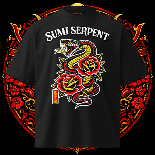 Sumi Serpent Oversized Cotton Tee