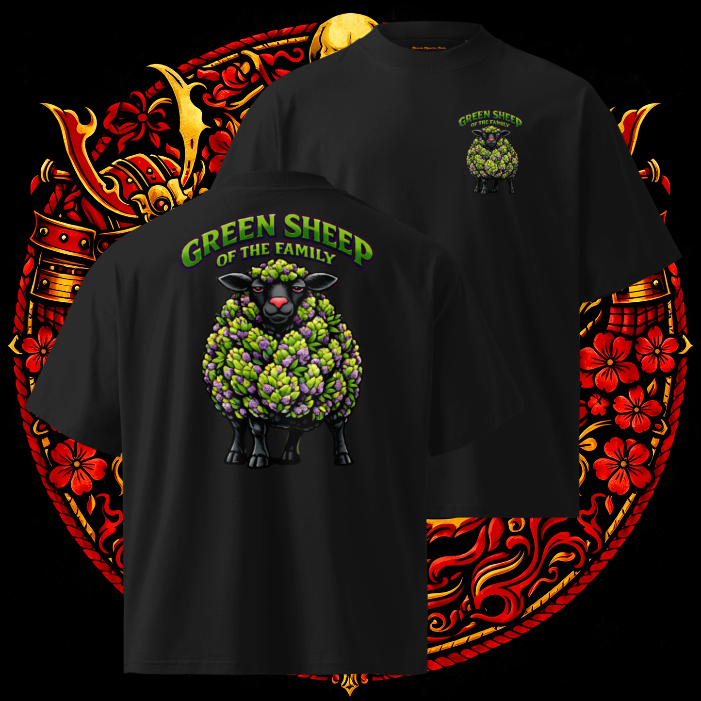 Green Sheep Oversized Tee