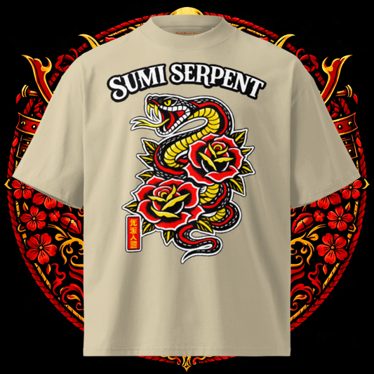 Sumi Serpent Oversized Cotton Tee